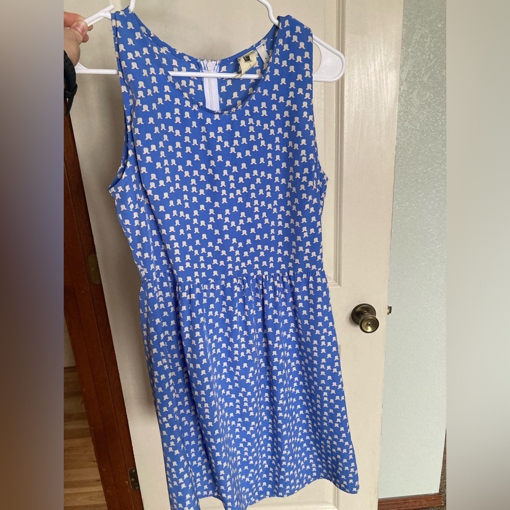 Anthropologie Needle & Thread Blue Tulip Dress